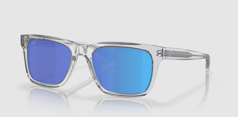 Tybee Shiny Light Gray Cystal Blue Mirror 580G