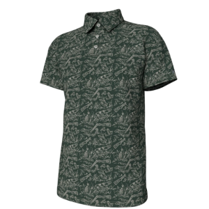 Pointer Pattern Performance Polo - Duck Green