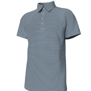Charles 4 Button Performance Polo - Mountain Spring Stripe