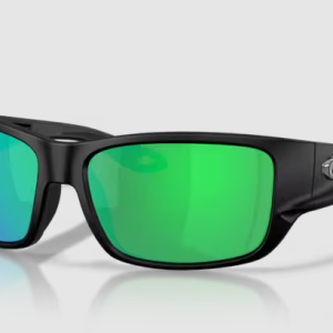 Youth Schoolie Matte Black Green Mirror 580P