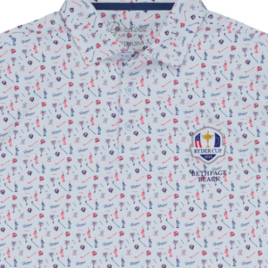 Barstool Golf x 2025 Ryder Cup Liberty Printed Polo - Baby Blue