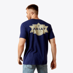 Ariat Mesa Motif Lockup T-Shirt - Medieval Blue