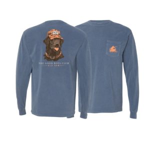 Outdoors Duck Dog Long Sleeve Pocket Tee
