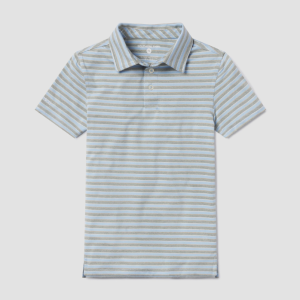 Youth Boys Cahaba Heather Stripe Polo - Ridgeway