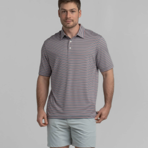 Tybee Stripe Polo - Patriotic