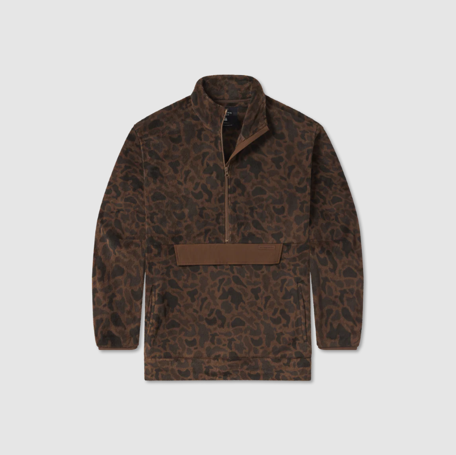 Wadsworth Fleece Pullover - Retro Camo - Stone Brown
