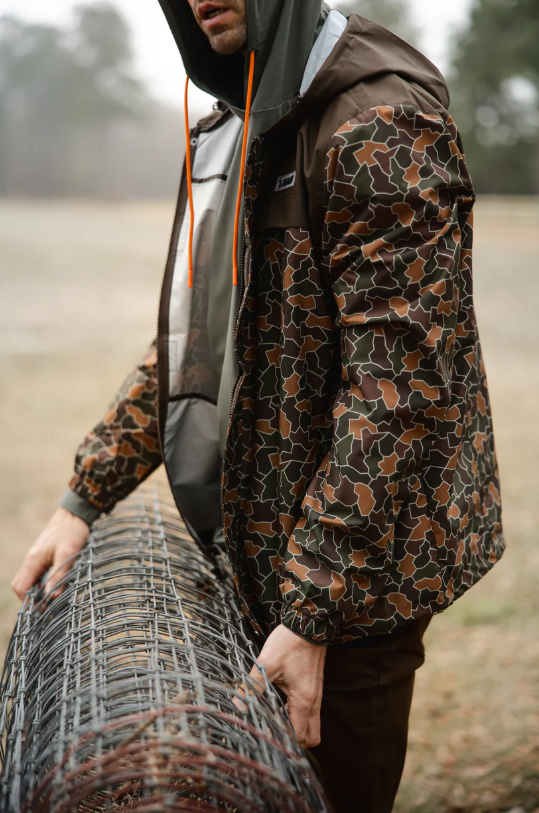 Two Tone Rain Jacket - Brown - Image 3