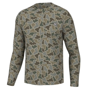 L/S Heather Blend Crew - Sand Dog & Moon Camo