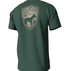 Youth Silhouette Shield Short Sleeve Pocket Tee - Duck Green