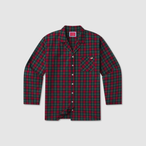 Youth Savannah Tartan Lounge Top - Red & Green Plaid
