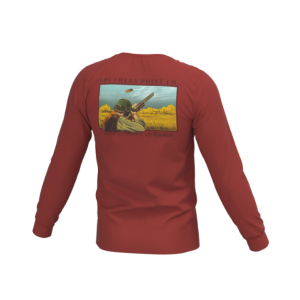Youth Clay Shooting LS Pocket Tee - Chili Oil