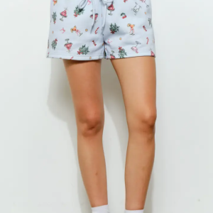 Renne Festive Holiday Lounge Shorts - Blue