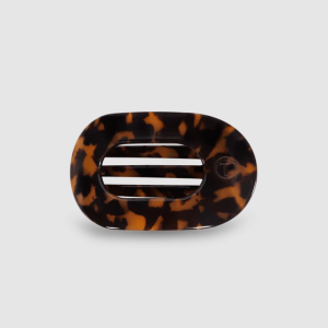 Teleties Flat Round Hair Clip - Tortoise