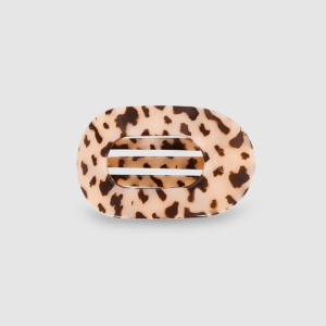 Teleties Flat Round Hair Clip - Blonde Tortoise