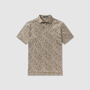 Youth Marsh Performance Polo - Retro Camo - Stone Brown
