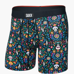 Soft Comfort Boxer Brief 6" - Skull Garden-Multi