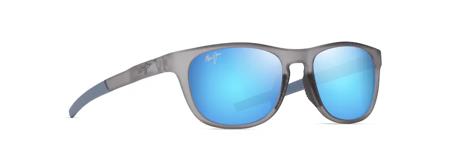 Melemele Matte Transparent Grey w/ Blue Hawaii Lenses