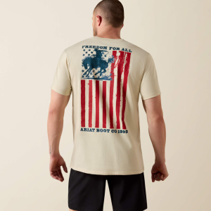 Ariat Split Freedom Painted Classic Fit T-Shirt - Natural