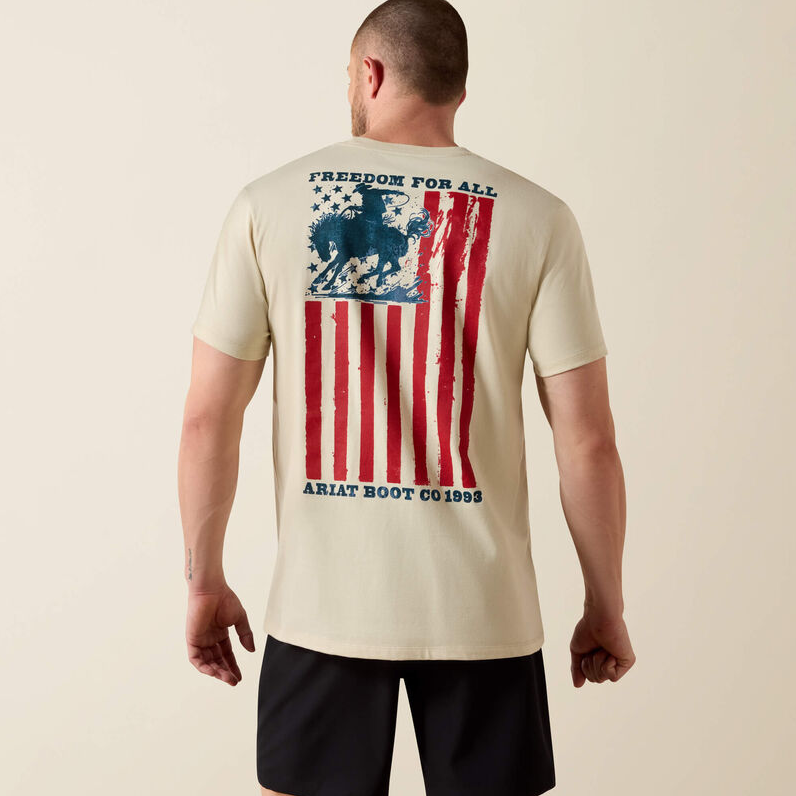 Ariat Split Freedom Painted Classic Fit T-Shirt - Natural