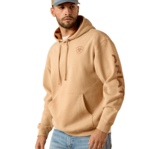 Ariat Logo Hoodie - Tan Heather