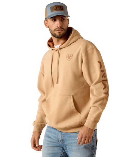 Ariat Logo Hoodie - Tan Heather