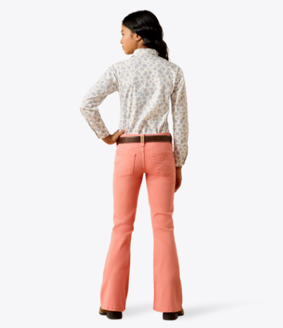 Girls' Ella Flare Jeans - Peach