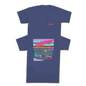 Old Row Neon Racing Pocket Tee - China Blue
