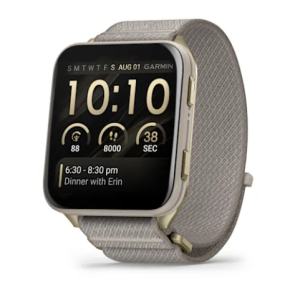 Venu® X1 Soft Gold with Titanium Caseback and French Gray Nylon Band
