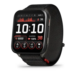 Venu® X1 Black with Slate Titanium Caseback and Black ComfortFit Nylon Band