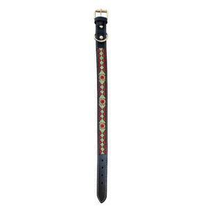 Buena Onda Dog Collar - Red & Green