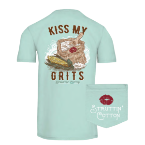 Kiss My Grits Tee - Mint Julep