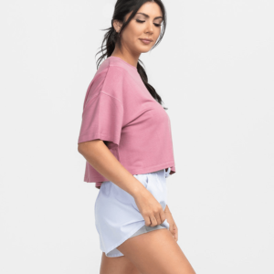 All Day Cropped Tee - Lilas