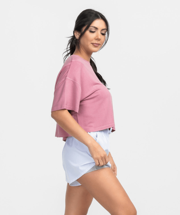 All Day Cropped Tee - Lilas