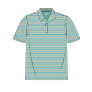 Boys Crestline Striped Polo - Tropical Twist