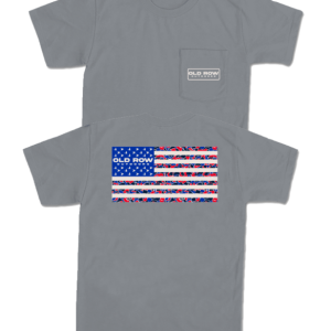 USA Camo Flag Pocket Tee - Granite