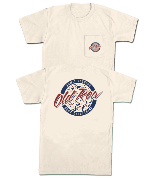 USA Camo Circle Logo Pocket Tee - Ivory