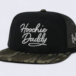 Hoochie Daddy Trucker Hat - 7 Panel Bottomland & Black