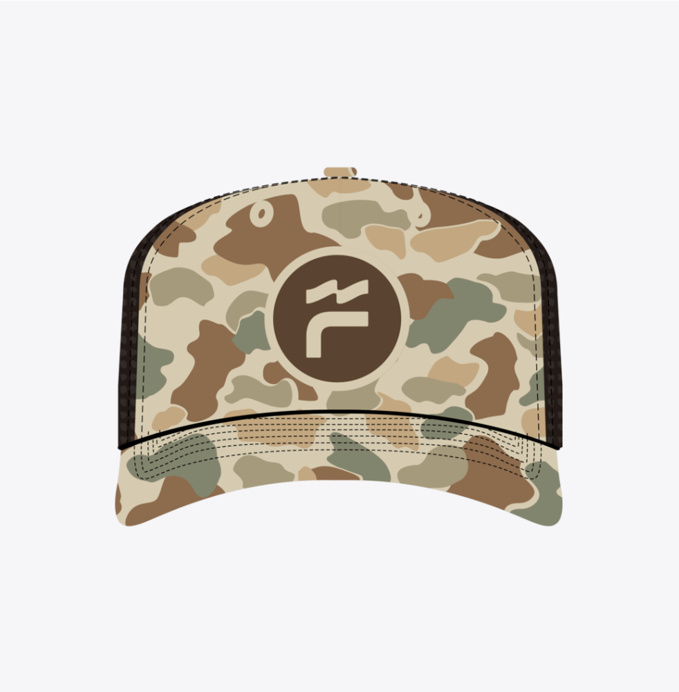 Brand Flag Camo Trucker Hat - Vintage Camo