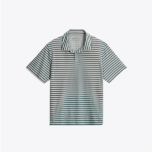 Men's Elevate Polo - Smooth Sailing Stripe Heather Aspen Grey