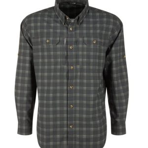 Wingshooter Hunter Creek Shirt - Wetlands Green Slate Plaid