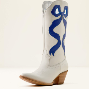 Beaux J Toe Western Boot  - Ivory Pearl/ Wild Blue