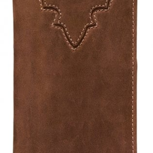 Silver Creek Western Classic Checkbook Wallet Brown