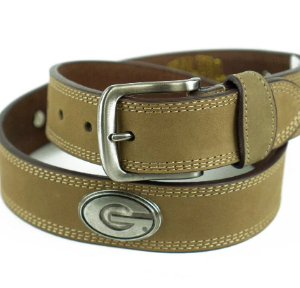 UGA Concho Crazyhorse Leather Belt