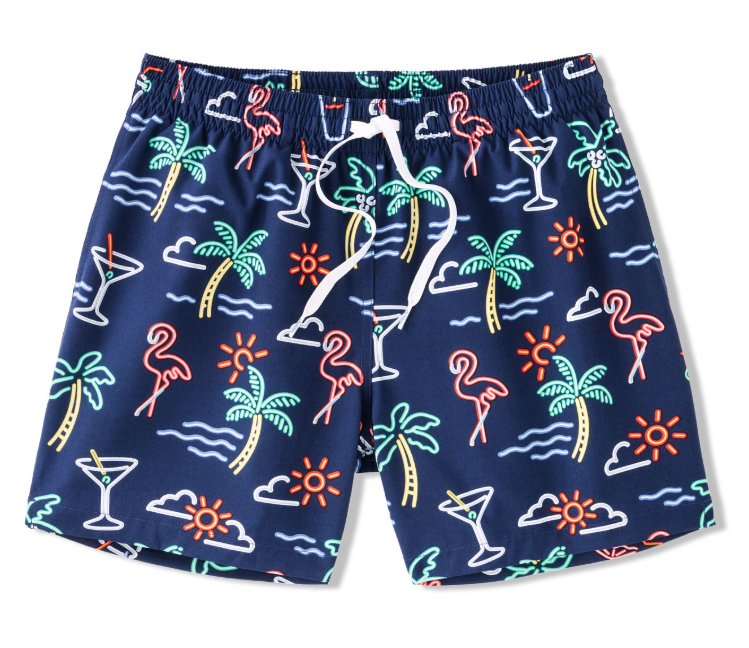 Classic Lined Swim Trunk - The Neon Lights 5.5"