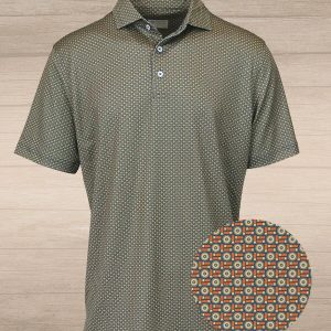 Shell & Brass Performance Polo – Navy & Brass