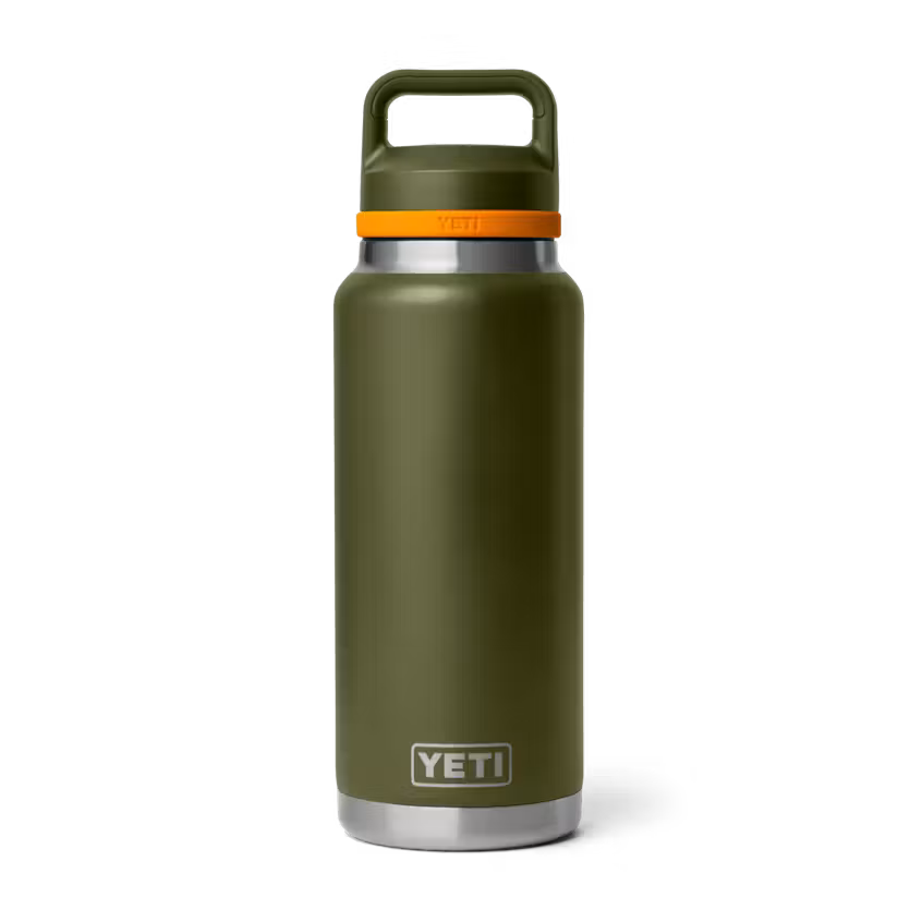 Rambler® 36 oz Water Bottle with Color-Blocked Chug Cap - Olive/King Crab Orange