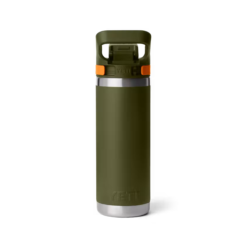 Rambler® 18 oz Water Bottle Flip Chug Cap - Olive/King Crab Orange - Image 2