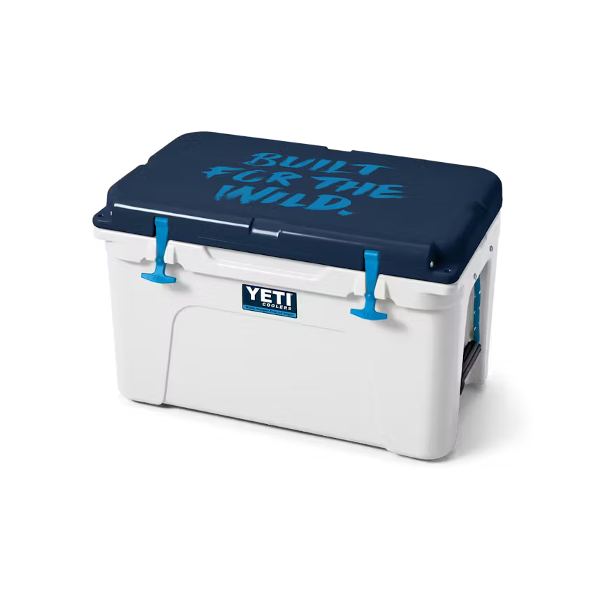 Tundra® 45 Hard Cooler - 20th Anniversary White/Blue - Image 2