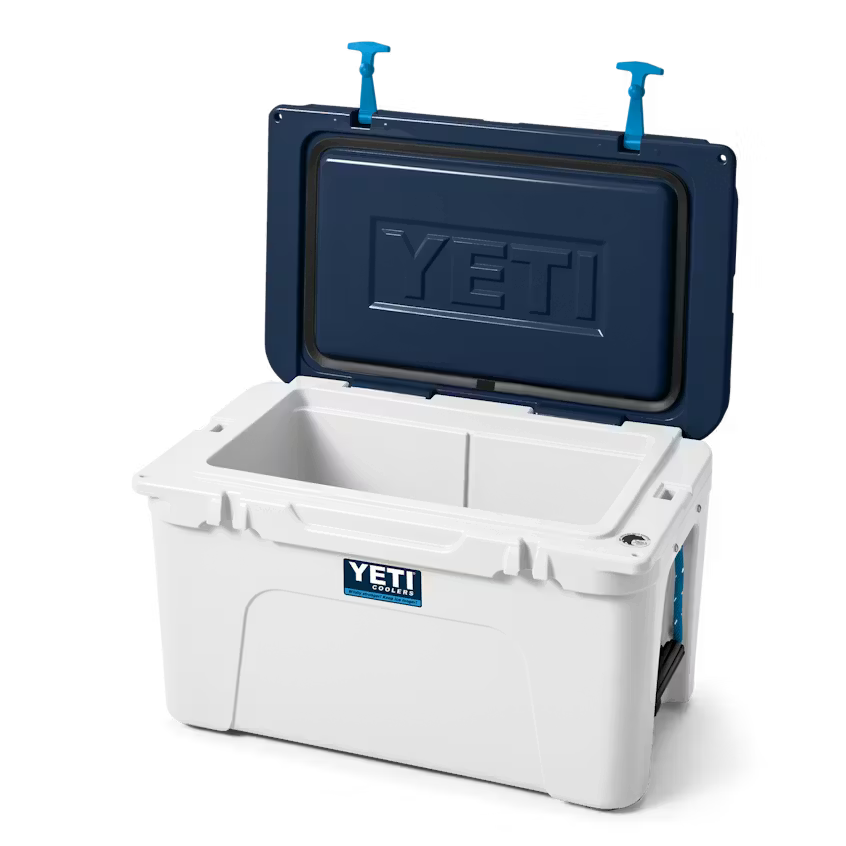 Tundra® 45 Hard Cooler - 20th Anniversary White/Blue - Image 3