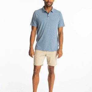 Men's Bamboo Flex Polo II - Heather Deepwater